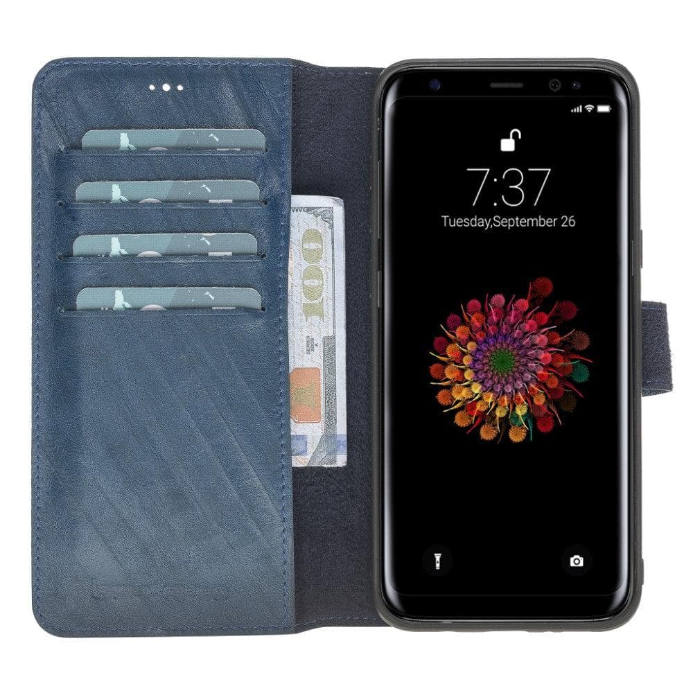 Samsung Galaxy S8 Series Leather Detachble Magic Wallet Case - MW Samsung Galaxy S8 Plus / Creased Blue Bouletta LTD