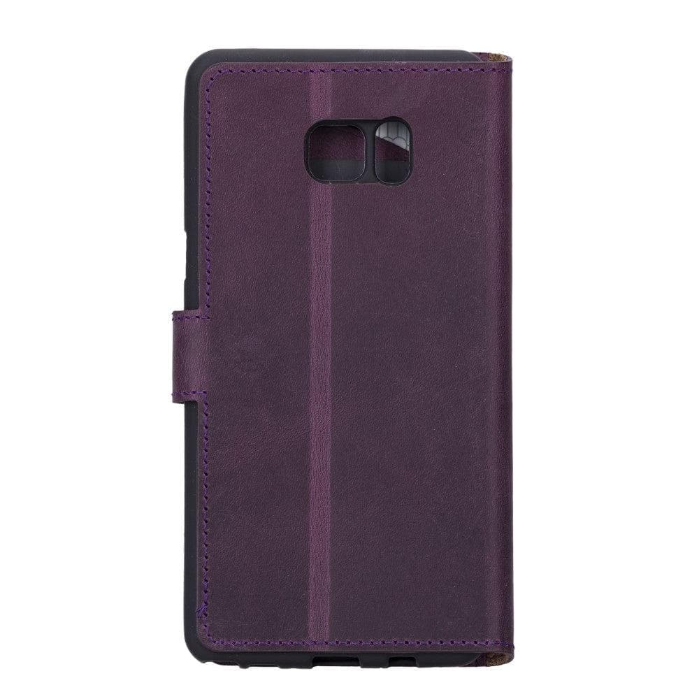 Samsung Note 7 Leather Wallet Folio Case Purple Bouletta