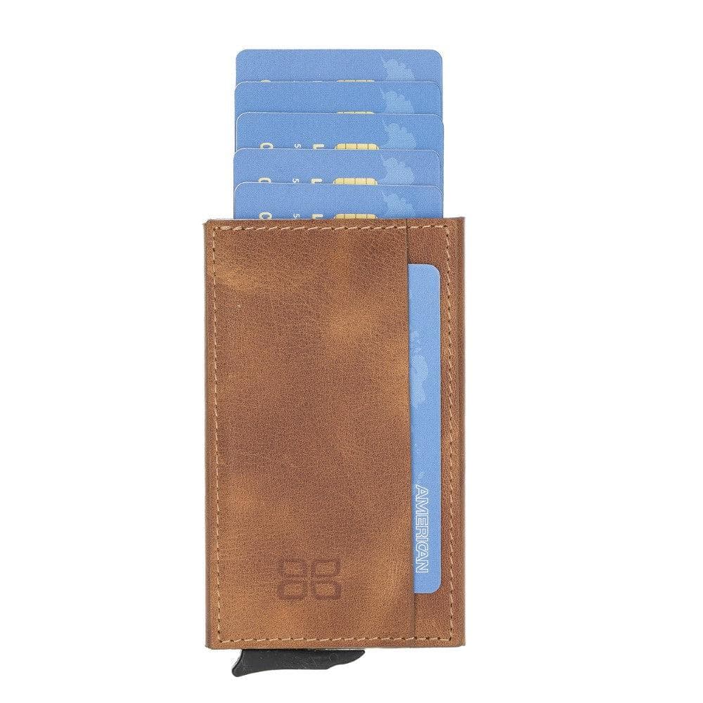 Torres Leather Mechanical Card Holder Bouletta