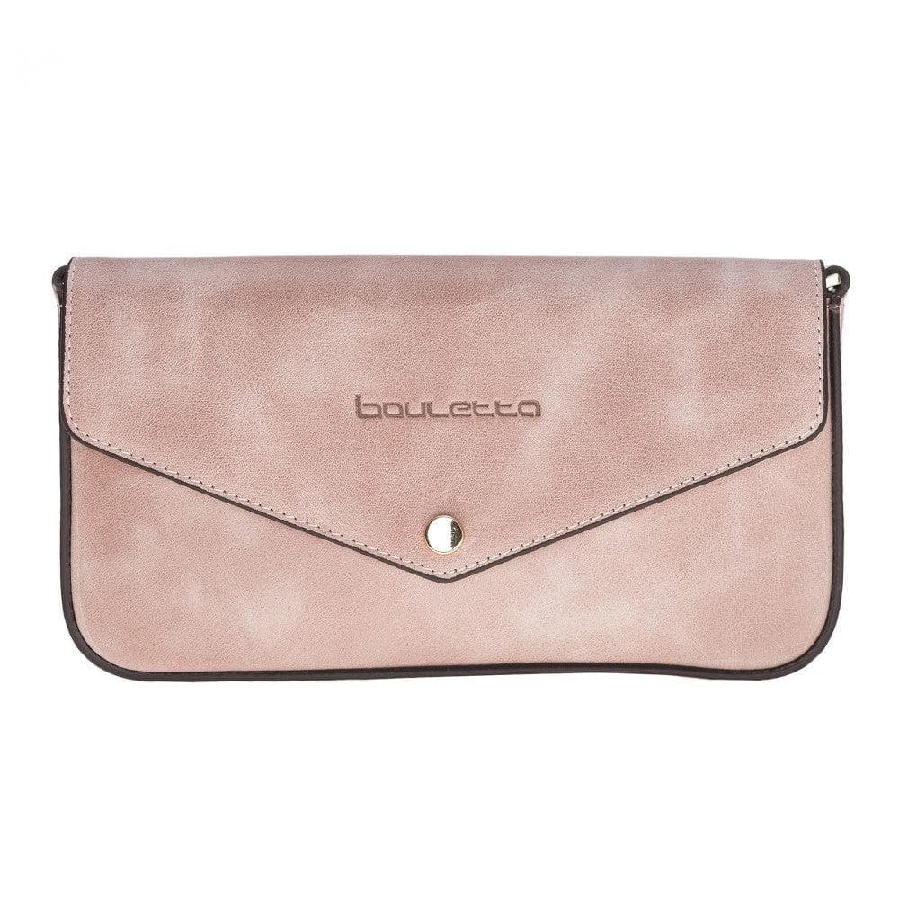 Tria Leather Women Clutch Bag Light Pink Bouletta LTD