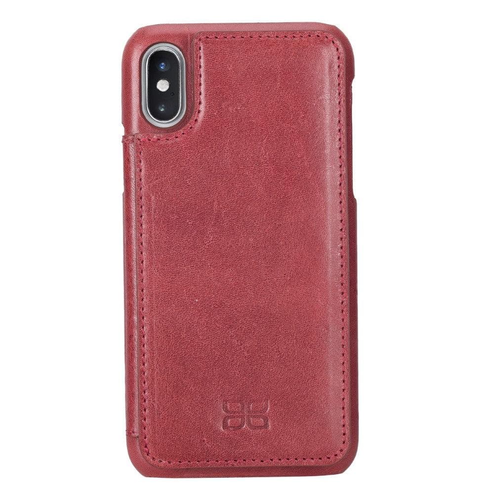 Ultimate Holder Genuine Leather Back Cover for iPhone X Series iPhone X / XS / Vegetal Red Bouletta LTD
