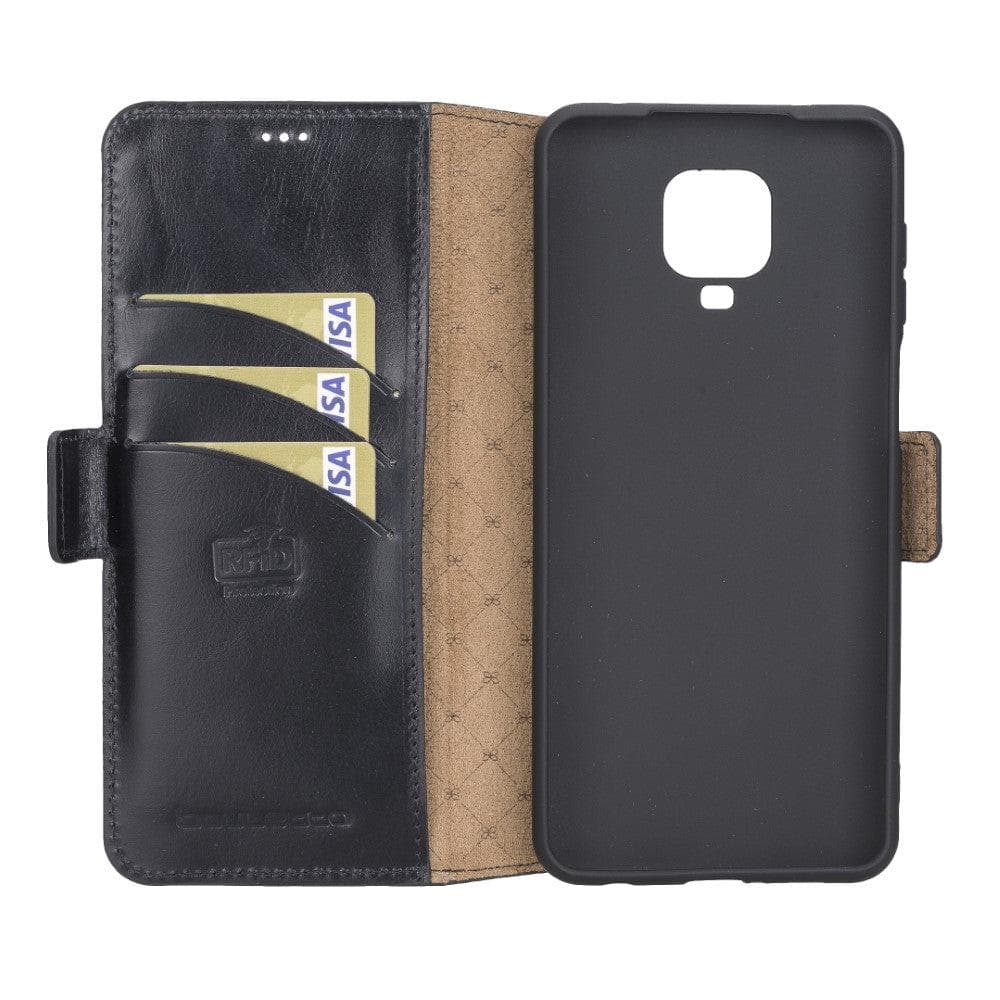 Xiaomi Note 9 Series Leather Wallet Folio Case Xiaomi Note 9 / Rustic Black Bouletta LTD